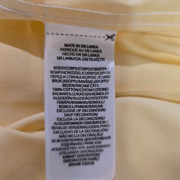 Ralph Lauren Mens Easy Care Long Sleeve Button Up Shirt Yellow Cotton 16.5 34/35 - Picture 8 of 8